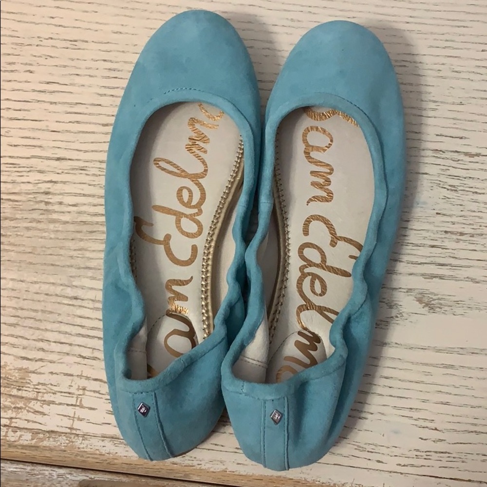 Sam Edelman light turquoise Felicia Flats, sz 9